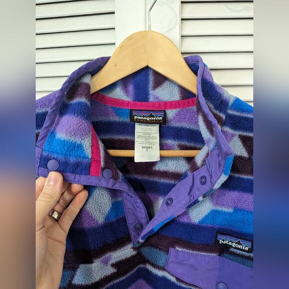 Patagonia Synchilla Snap T Fleece Pullover Guatemalan Tango Aztec Size Small - Picture 3 of 6